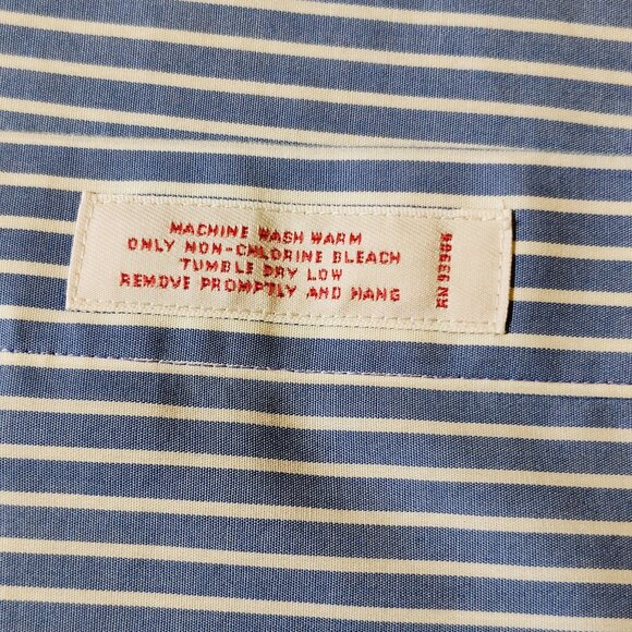 Brooks Brothers Men's 346 Longs Sleeve Stripe Dress Shirt 15 1/2-4/5 - Picture 8 of 9